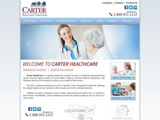 Web site www.carterhealthcare.com, Carter Health Care