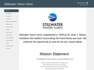 Web site www.stillwatervision.com, Stillwater Vision Clinic